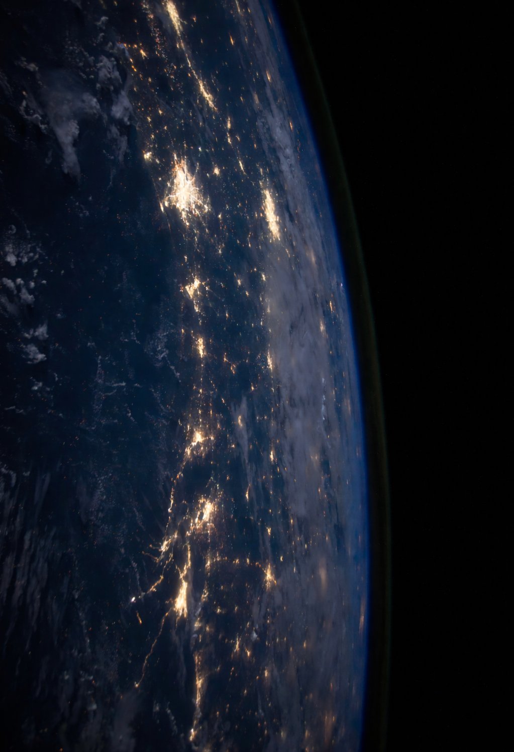 Earth at night from space